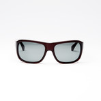 Unisex Hex Polarized Sunglasses // Brown Rust