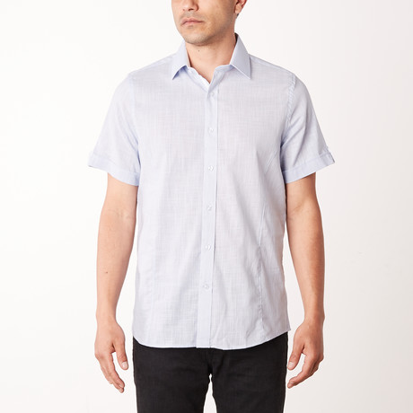 Willian True Modern-Fit Short-Sleeve Dress Shirt // Lavender Blue (S)