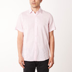 Brock True Modern-Fit Short-Sleeve Dress Shirt // Pink (M)