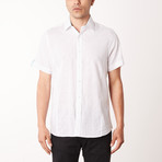 Corey True Modern-Fit Short-Sleeve Dress Shirt // White (L)