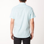 Jorge True Modern-Fit Short-Sleeve Dress Shirt // Aqua (M)