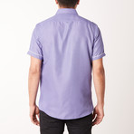 Noel True Modern-Fit Short-Sleeve Dress Shirt // Purple (S)