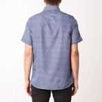 Mitchel True Modern-Fit Short-Sleeve Dress Shirt // Navy (L)