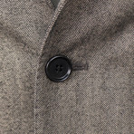 Caruso // Cotton Herringbone 3 Roll 2 Button Sport Coat // Brown (Euro: 46)
