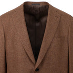 Caruso // Wool Blend 2 Button Sport Coat // Brown (Euro: 48)