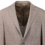 Caruso // Wool Blend 3 Roll 2 Button Sport Coat // Light Brown (Euro: 50)