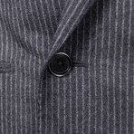 Caruso // Pinstriped Double Breasted Wool Sport Coat // Gray (Euro: 50)