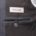 Caruso // Pinstriped Double Breasted Wool Sport Coat // Gray (Euro: 48)