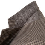 Caruso // Check Wool Blend 2 Button Sport Coat // Brown (Euro: 52)