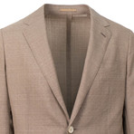 Caruso // Textured Wool 2 Button Sport Coat // Light Brown (Euro: 48)