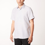 Isaiah True Modern-Fit Short-Sleeve Dress Shirt // Grey (2XL)