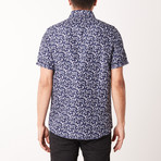 Darin True Modern-Fit Short-Sleeve Dress Shirt // Navy (2XL)