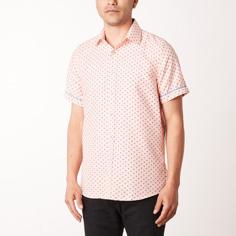 Duncan True Modern-Fit Short-Sleeve Dress Shirt // Salmon (S)