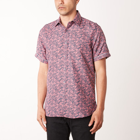 Nelson True Modern-Fit Short-Sleeve Dress Shirt // Rose + Mouve (S)