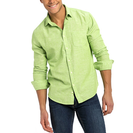Linen Weave Shirt // Light Green (S)