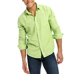 Linen Weave Shirt // Light Green (L)