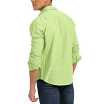 Linen Weave Shirt // Light Green (L)