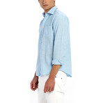 Linen Weave Shirt // Turquoise (XL)