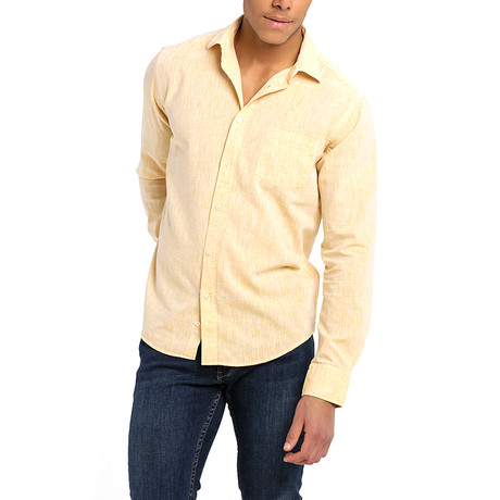 Linen Weave Shirt // Yellow (S)