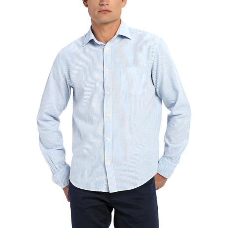 Stripe Weave Shirt // Blue (S)