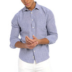 Stripe Weave Shirt // Navy (XL)