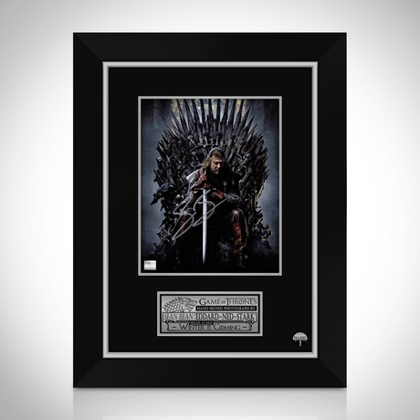 Game Of Thrones Ned Stark Throne // Sean Bean Hand-Signed Photo // Custom Frame