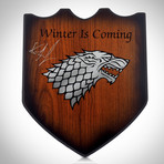 Game Of Thrones // Kit Harington Hand-Signed Jon Snow'S Longclaw Sword // Handmade Sword Prop + Wall Plaque (Dagger)