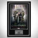 Game Of Thrones Iron Throne // Cast Hand-Signed Poster // Custom Frame