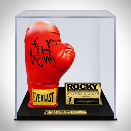 Rocky // Sylvester Stallone Hand-Signed Glove // Museum Display (Signed Glove Only)