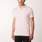 Keef Geometric Print Polo Shirt // Pink (XL)
