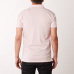 Keef Geometric Print Polo Shirt // Pink (M)