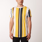 Keenzy Striped Crew Neck Tee // Yellow (L)