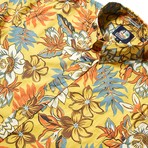 Vintage Hawaiian Tailored Top // Yellow (XS)
