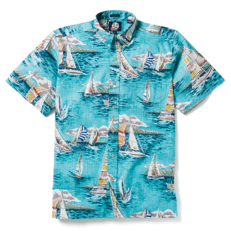A Following Sea Button-Down Shirt // Aqua (XS)