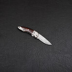 Damascus Folding Knife Handmade // 2688