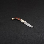 Damascus Folding Knife Handmade // 2754