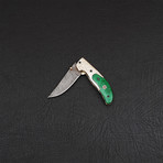 Damascus Folding Knife Handmade // 2758
