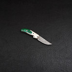 Damascus Folding Knife Handmade // 2758