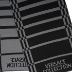 Versace // Unisex Scarf V2 // Black + Gray