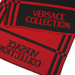 Versace // Unisex Scarf // Red + Black