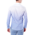 Dotted Gradient Button-Up Shirt // Blue (M)