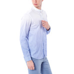 Dotted Gradient Button-Up Shirt // Blue (L)