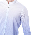 Dotted Gradient Button-Up Shirt // Blue (S)