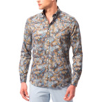 Decorative Pattern Button-Up Shirt // Multi (XL)