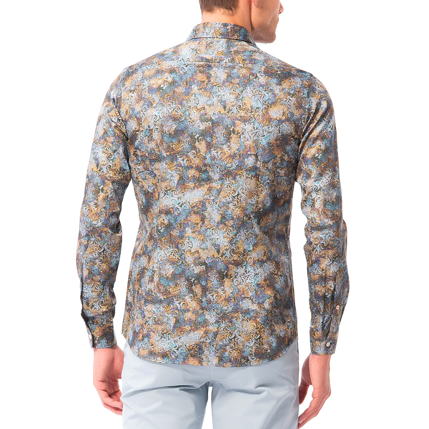 Decorative Pattern Button-Up Shirt // Multi (S) - Dufy - Touch of Modern