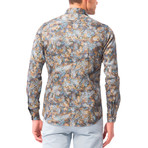 Decorative Pattern Button-Up Shirt // Multi (S)