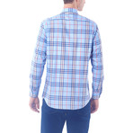 Big Plaid Button-Up Shirt // Blue (L)