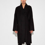 Dropped Lapel Coat // Black (S)