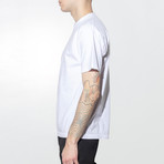 Mock Neck Tee // White (L)