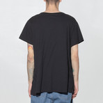 Oversize V-Neck Tee // Black (XL)